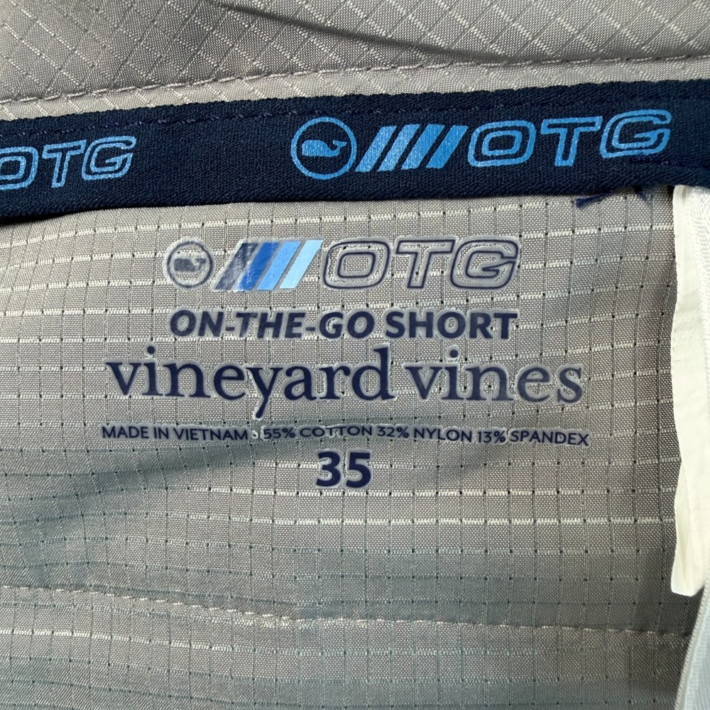 Vineyard Vines OTG On-The-Go Shorts Sz 35 Mint Green Performance Stretch Golf - Picture 6 of 7
